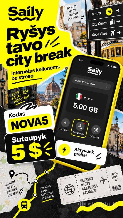 Saily nuolaidos kodas Nova5 4,25 € nuolaida esim - nuotraukos Nr. 20