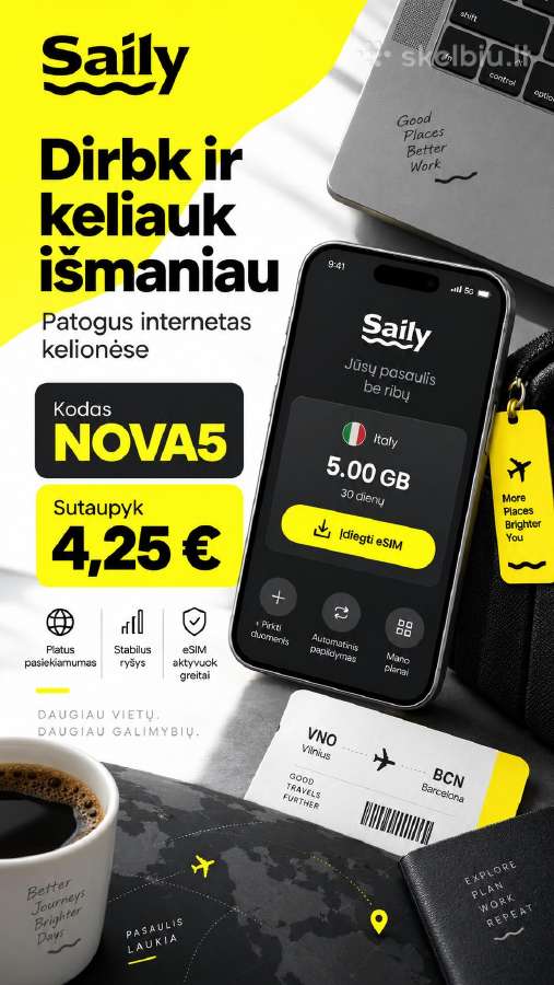 Saily nuolaidos kodas Nova5 4,25 € nuolaida esim - nuotraukos Nr. 23