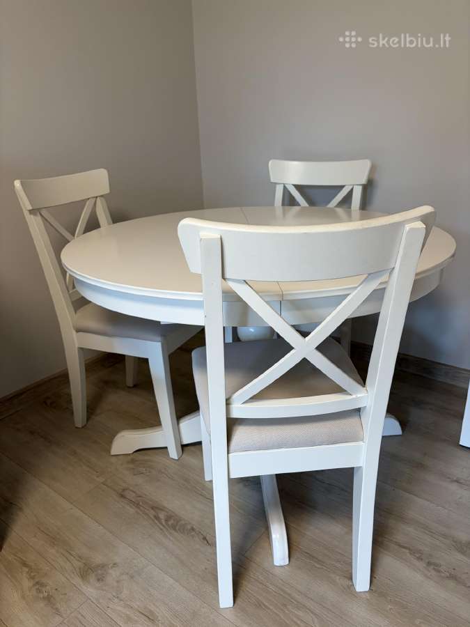 Ikea valgomasis ištraukiamas stalas ir 6 kėdės - nuotraukos Nr. 5