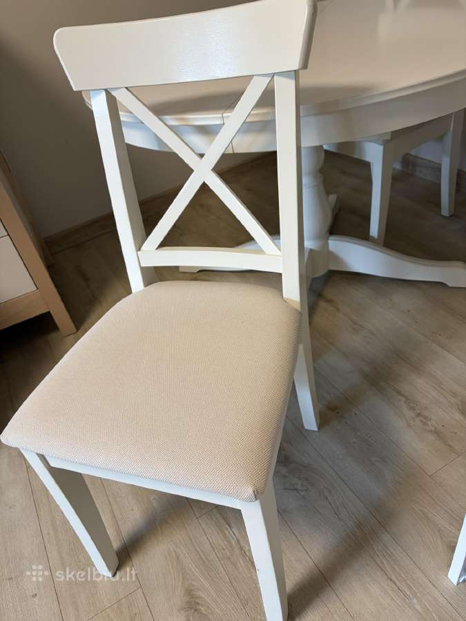 Ikea valgomasis ištraukiamas stalas ir 6 kėdės - nuotraukos Nr. 8