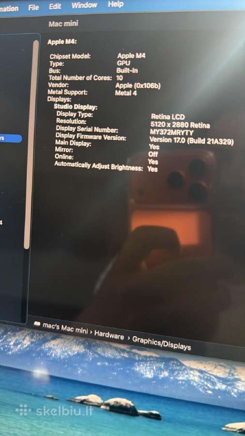 Mac Mini M4 10c Cpu 10c Gpu 32gb RAM 1tb SSD - nuotraukos Nr. 6