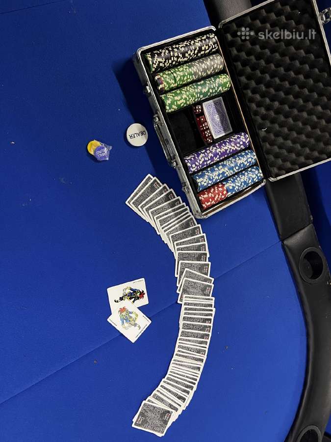 Pokerio stalas su žetonais lagaminu - nuotraukos Nr. 3