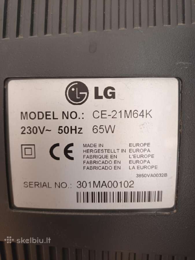 Retro Crt TV LG CE-21m64k su pulteliu ir 2003 m. č - nuotraukos Nr. 3