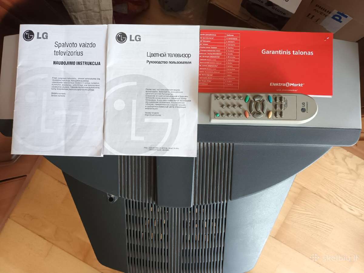 Retro Crt TV LG CE-21m64k su pulteliu ir 2003 m. č - nuotraukos Nr. 6