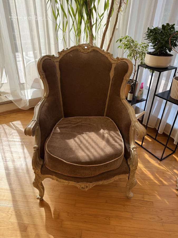 Klasikinė prabangi sofa su foteliu - nuotraukos Nr. 10
