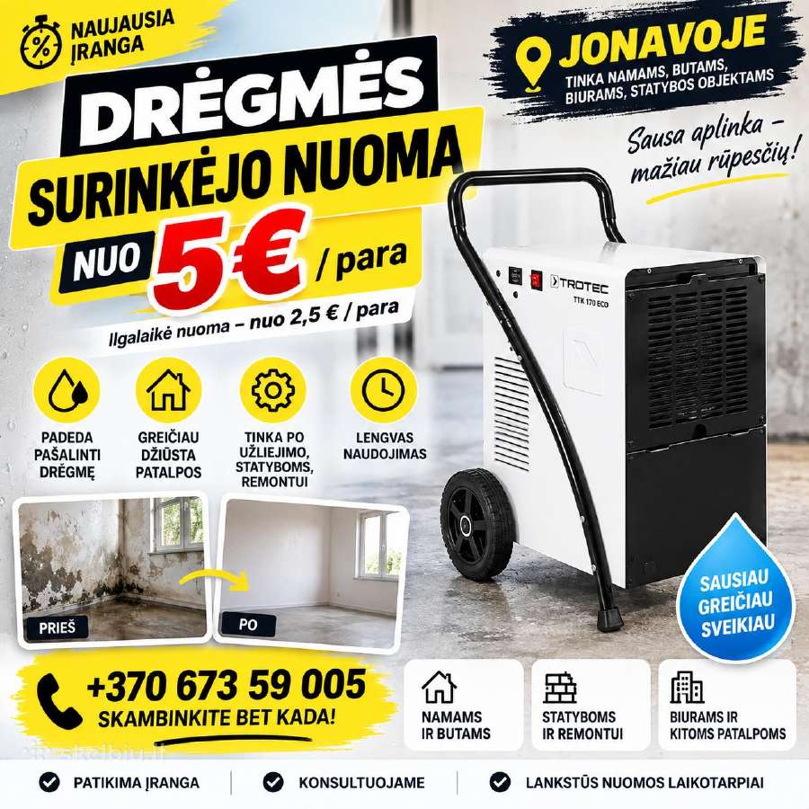 Drėgmės surinkėjas, oro sausintuvo nuoma jonavoje - nuotraukos Nr. 2
