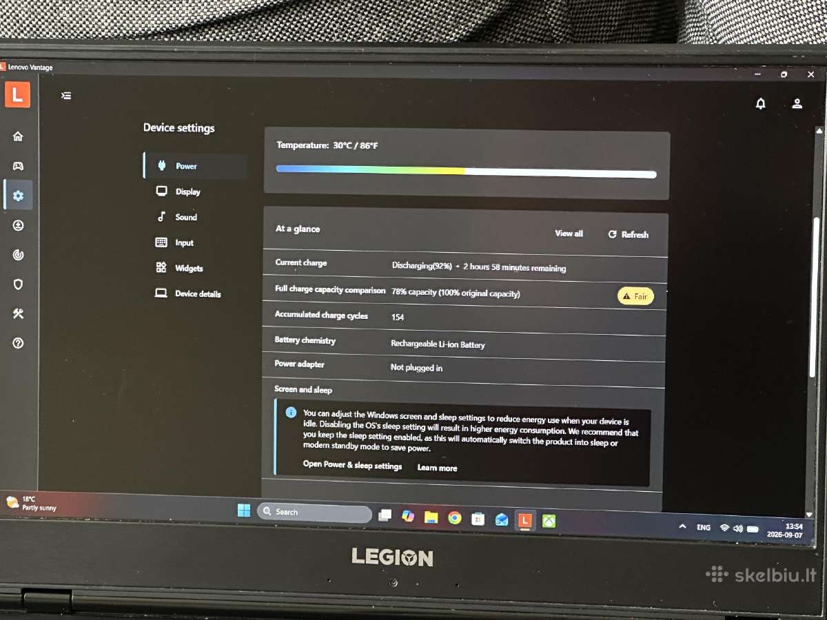 Parduodu Legion, su I5, 16gb, 512gb, Gtx 1050 4gb - nuotraukos Nr. 9