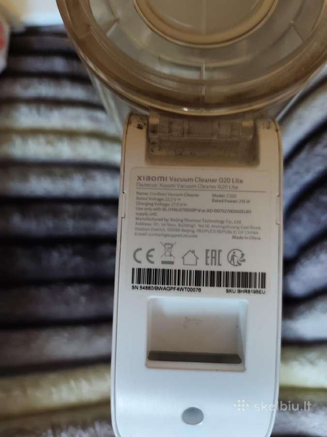 Belaidis dulkių siurblys-šluota Xiaomi G20 Lite - nuotraukos Nr. 2