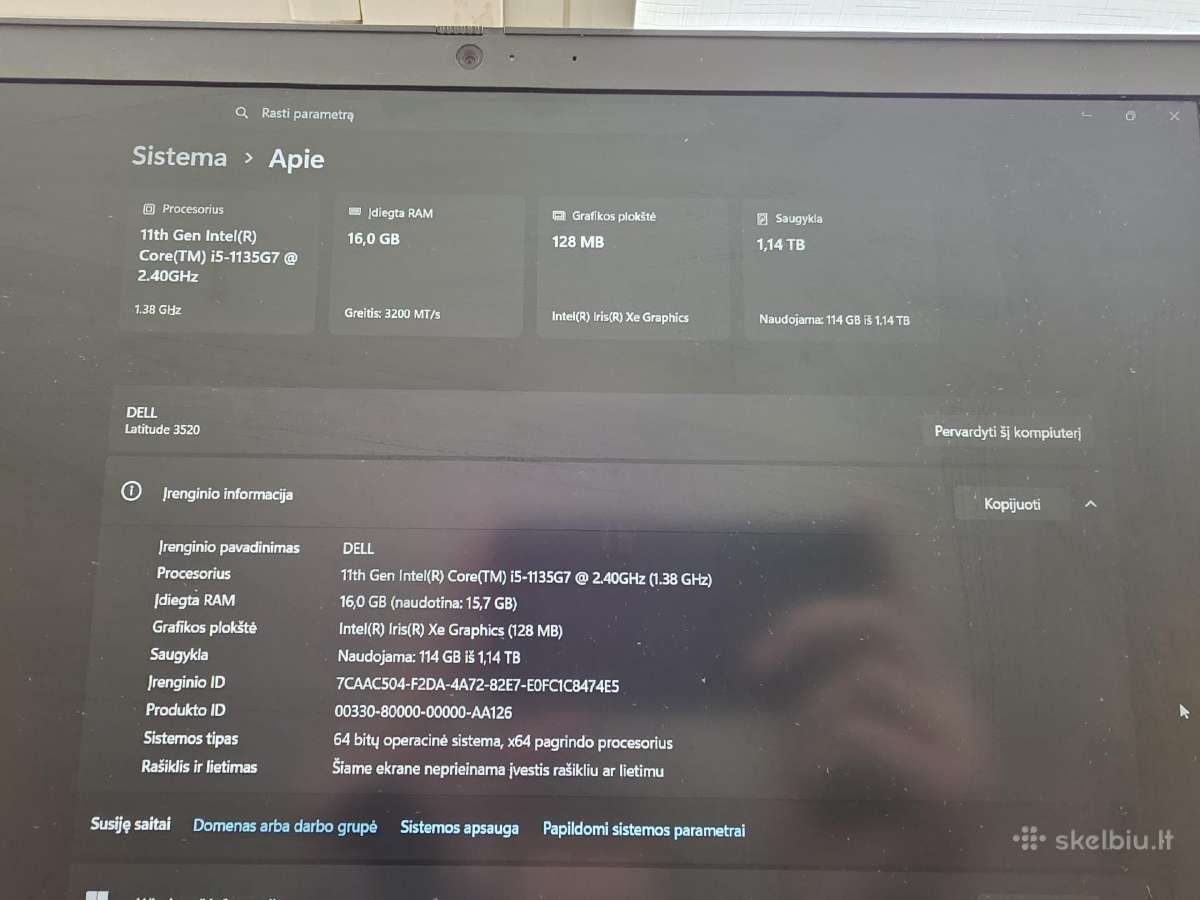 Dell latitude 3520 - nuotraukos Nr. 2