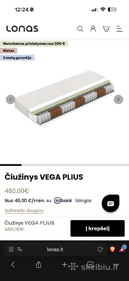 Parduodama Dvigulė Ikea Lova Su Lonas Čiužiniu - nuotraukos Nr. 5