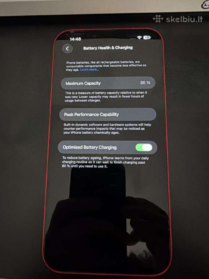 iPhone 14 plus Red 256gb - nuotraukos Nr. 2