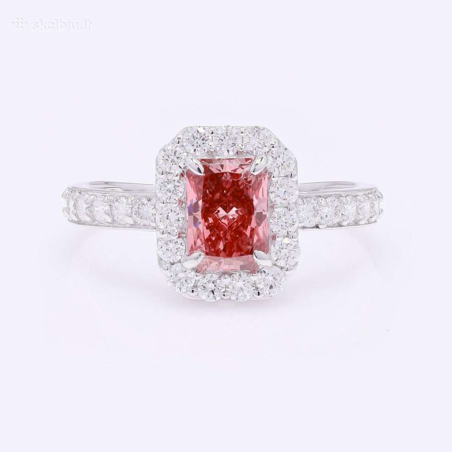 Žiedas su rožiniu LG deimantu (1,74ct) - nuotraukos Nr. 5