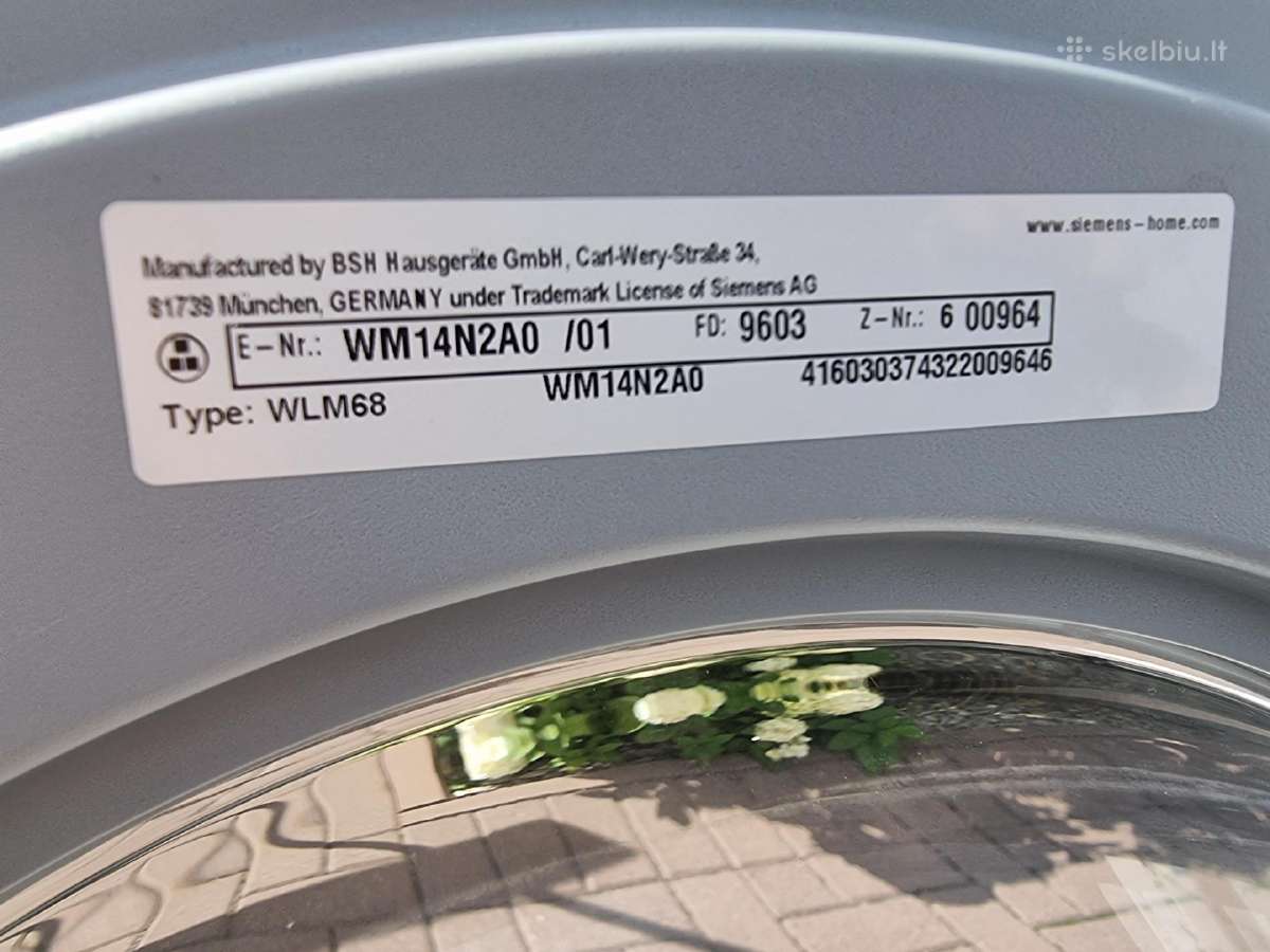 Nauja Siemens Wm14n2a0+ garantija - nuotraukos Nr. 13