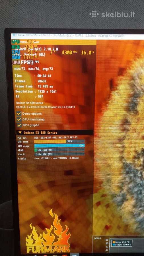 Rx 580 8gb Msi Gaming X - nuotraukos Nr. 2
