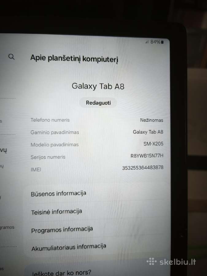 Samsung Galaxy Tab A8“ (lte)32gb 3gb RAM X-205 - nuotraukos Nr. 8