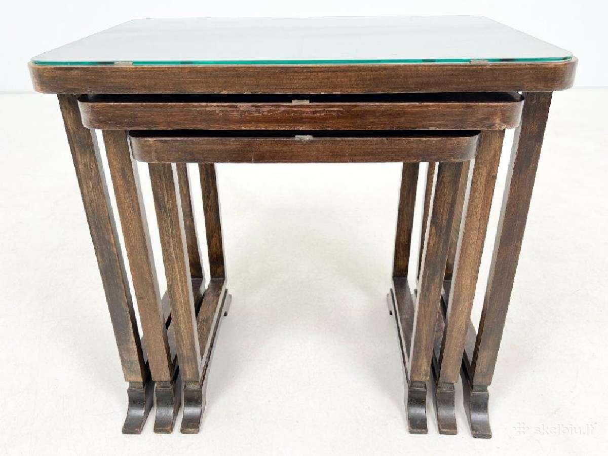 Art deco staliukai 3 vnt. Komplektas - nuotraukos Nr. 7