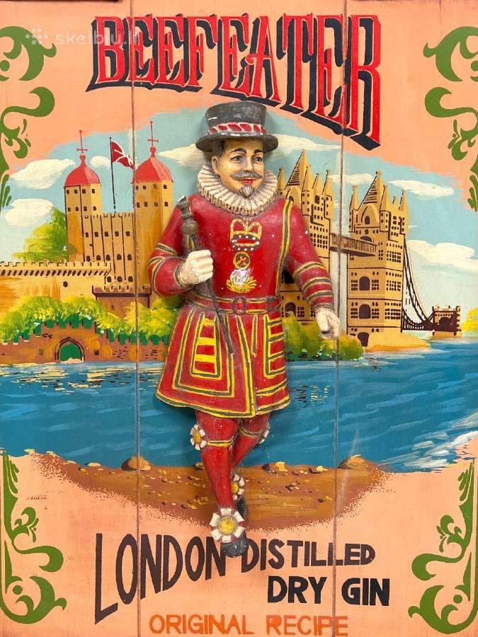 Medinė iškaba / dekoracija "Beefeater" - nuotraukos Nr. 6