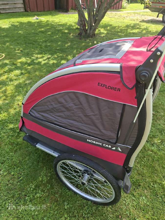Nordic Cab 5in1 dviračio priekaba vežimėlis rogės - nuotraukos Nr. 12