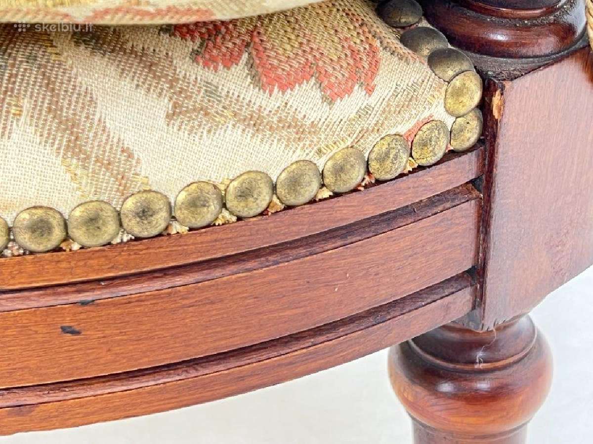 Drožinėtas riešutmedžio krėslas 4 vnt. - nuotraukos Nr. 18
