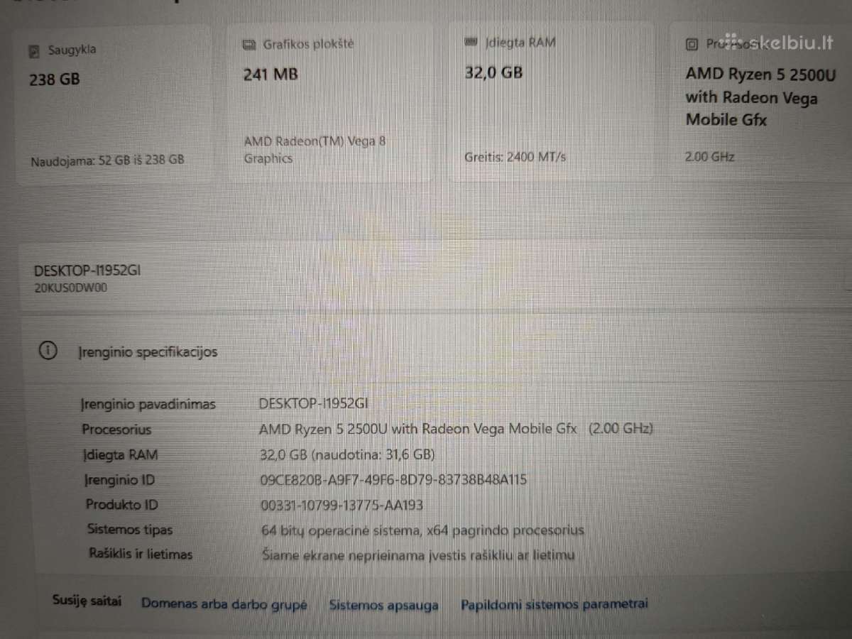 Thinkpad Ryzen 16gb arba 32gb - nuotraukos Nr. 6