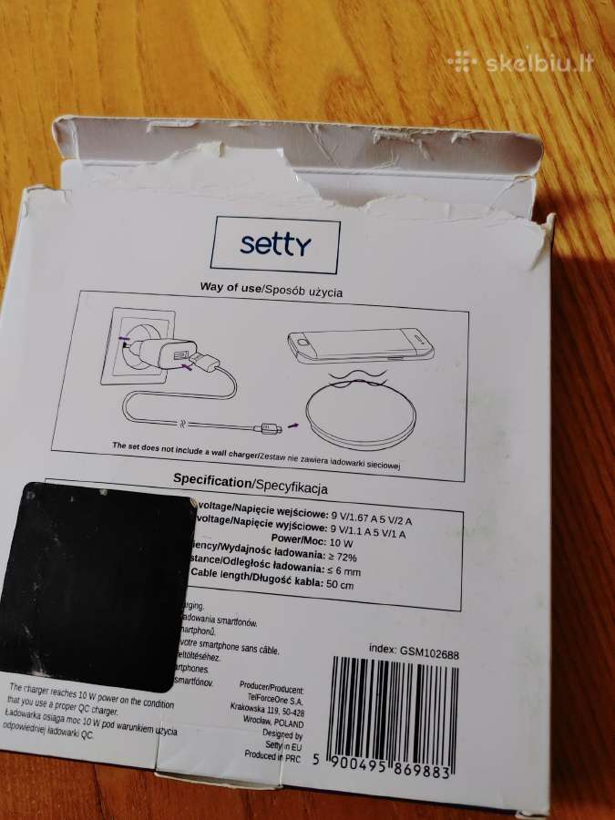 Bevielis Wireless ikroviklis pakrovejas 10w - nuotraukos Nr. 2