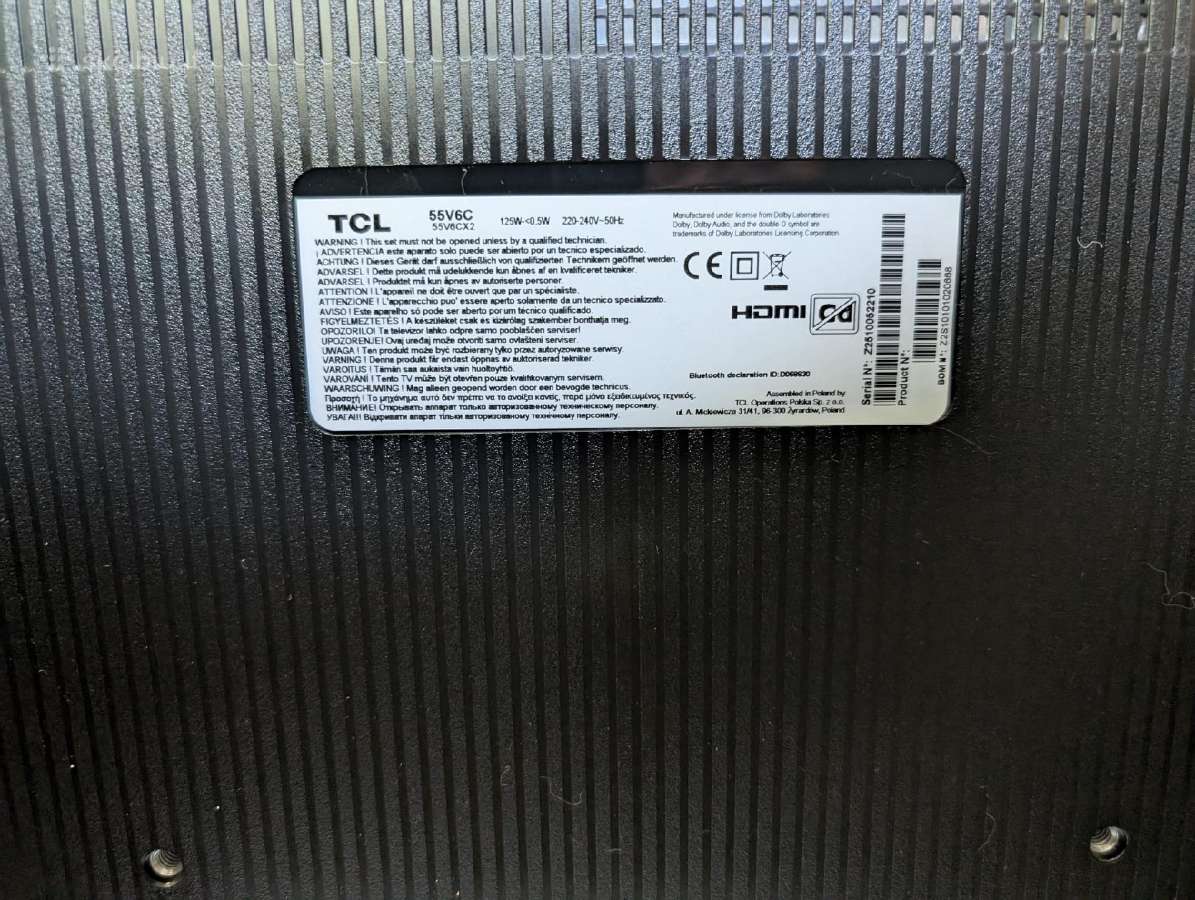 Tcl 55v6c 55 4k Uhd Google TV 60hz +6mėn. garanti - nuotraukos Nr. 3