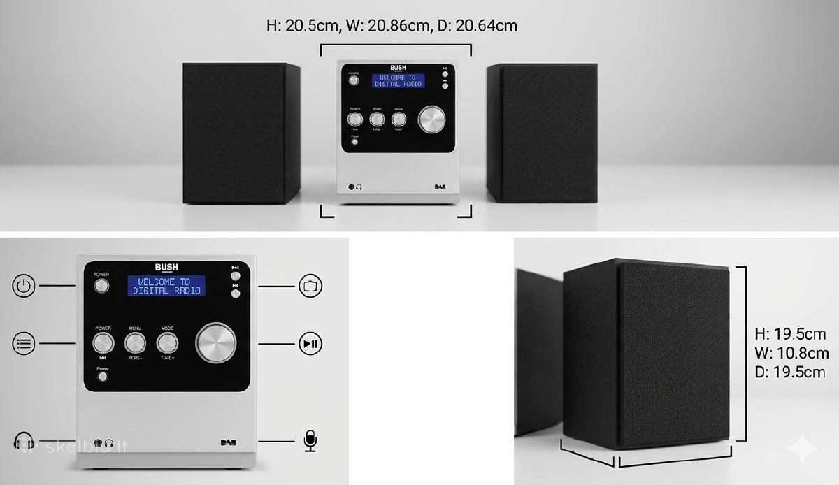 Bush CD radijas Bluetooth Hi-fi sistema grotuvas - nuotraukos Nr. 3