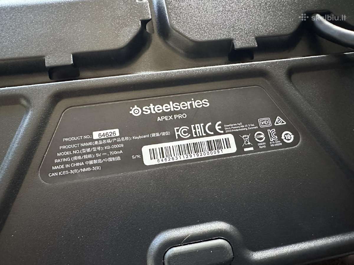 Steelseries Apex Pro mechaninę žaidimų klaviatūrą - nuotraukos Nr. 2