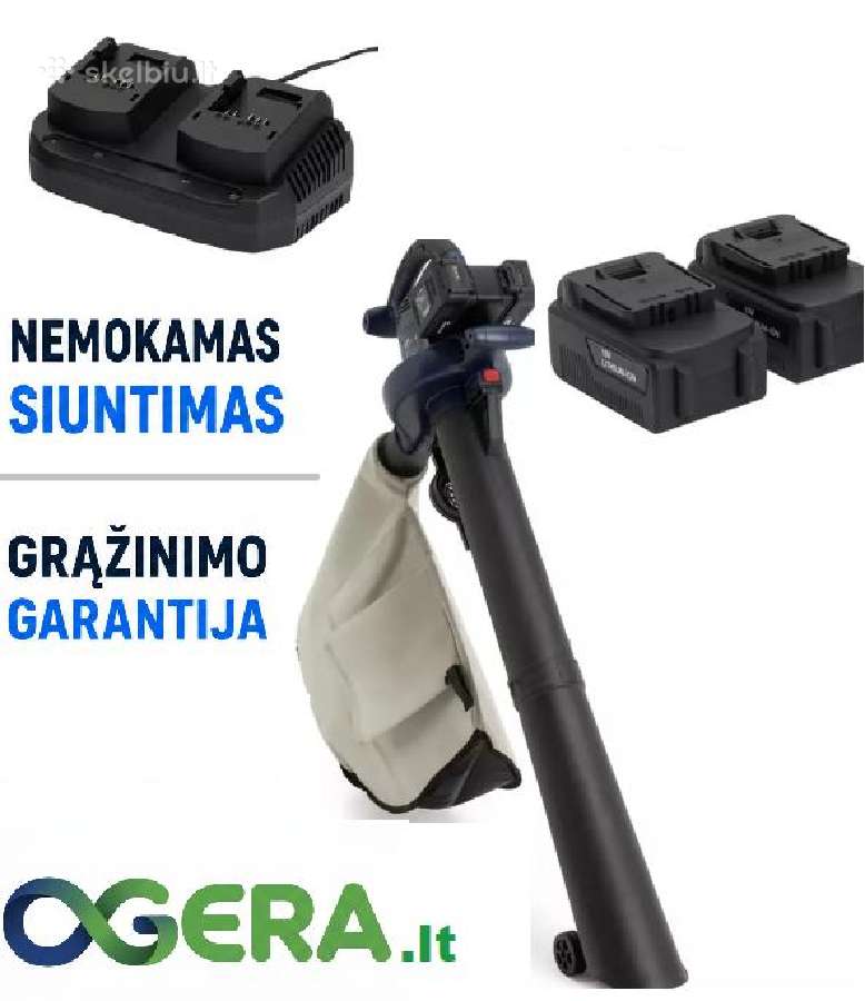 Lapų pūstuvas siurblys elektrinis akumuliatorinis - nuotraukos Nr. 2