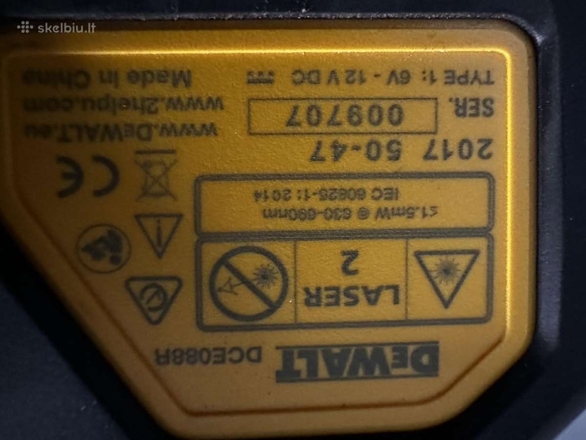 Kryžminis lazerinis nivelyras Dewalt - nuotraukos Nr. 3