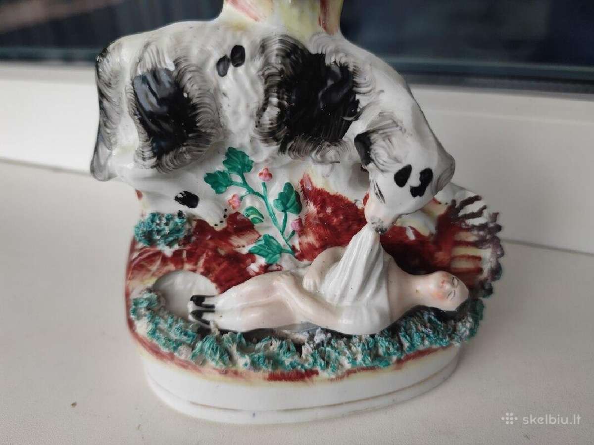 Angliška Staffordshire1850- 1860 m. statulėlė - nuotraukos Nr. 2