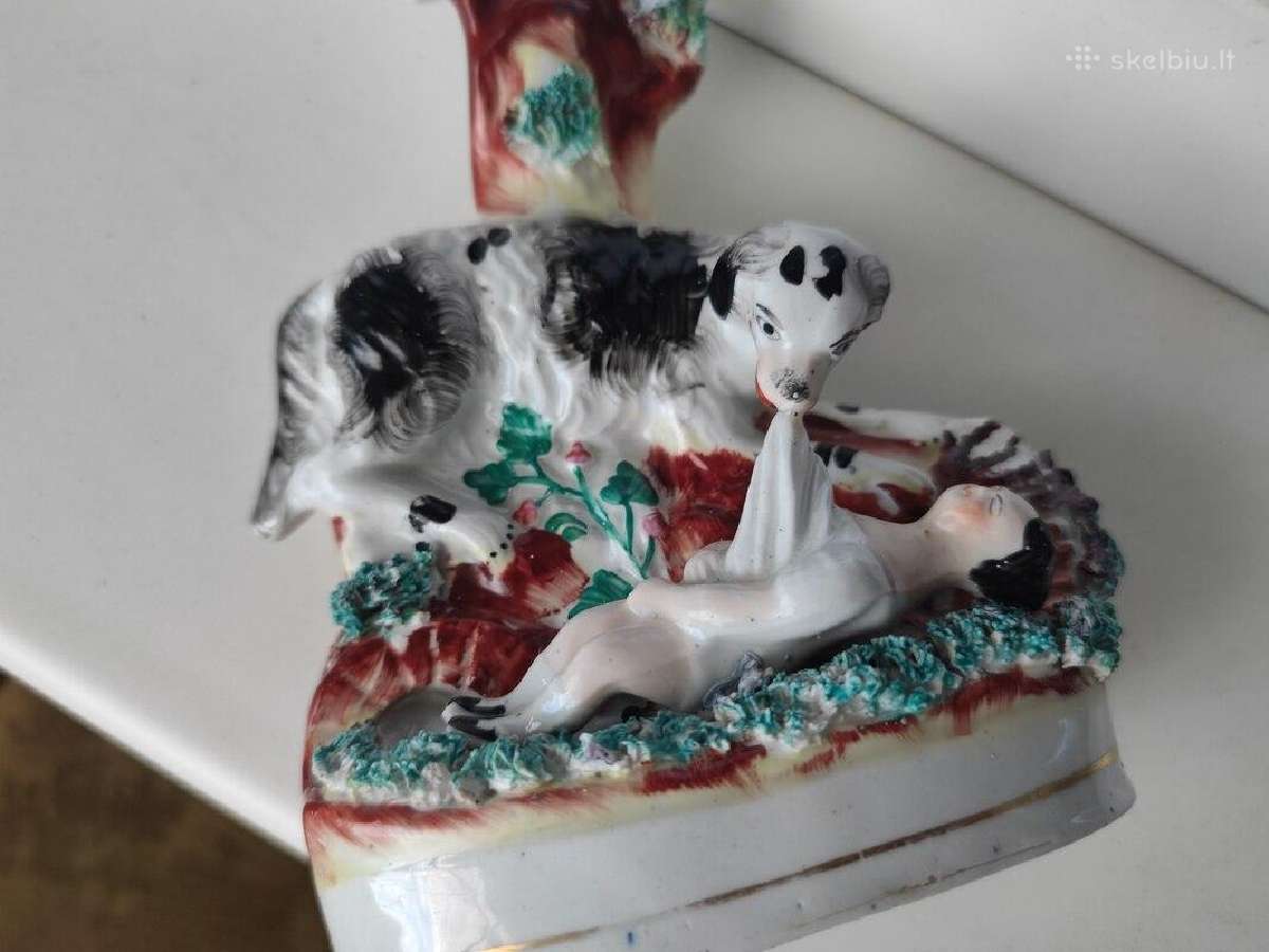 Angliška Staffordshire1850- 1860 m. statulėlė - nuotraukos Nr. 6