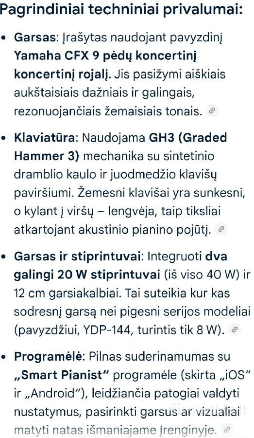 Labai kokybiškas pianinas Yamaha Arius Ydp-164 - nuotraukos Nr. 11