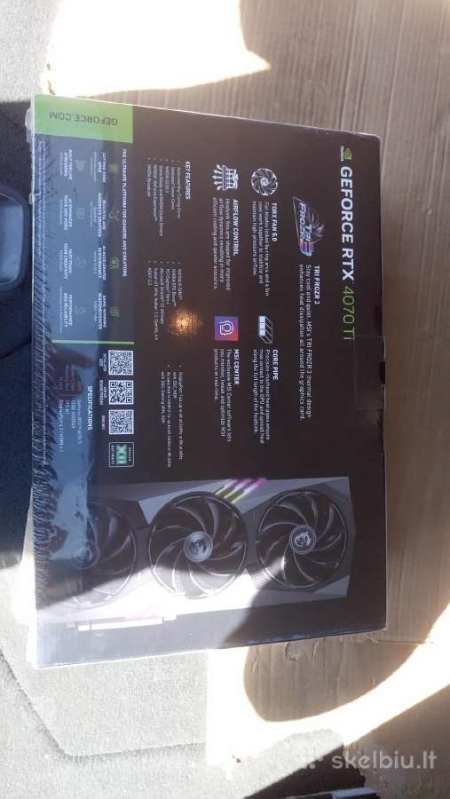 Msi Geforce Rtx 4070 Ti Gaming X Trio 12gb Gddr6x - nuotraukos Nr. 2