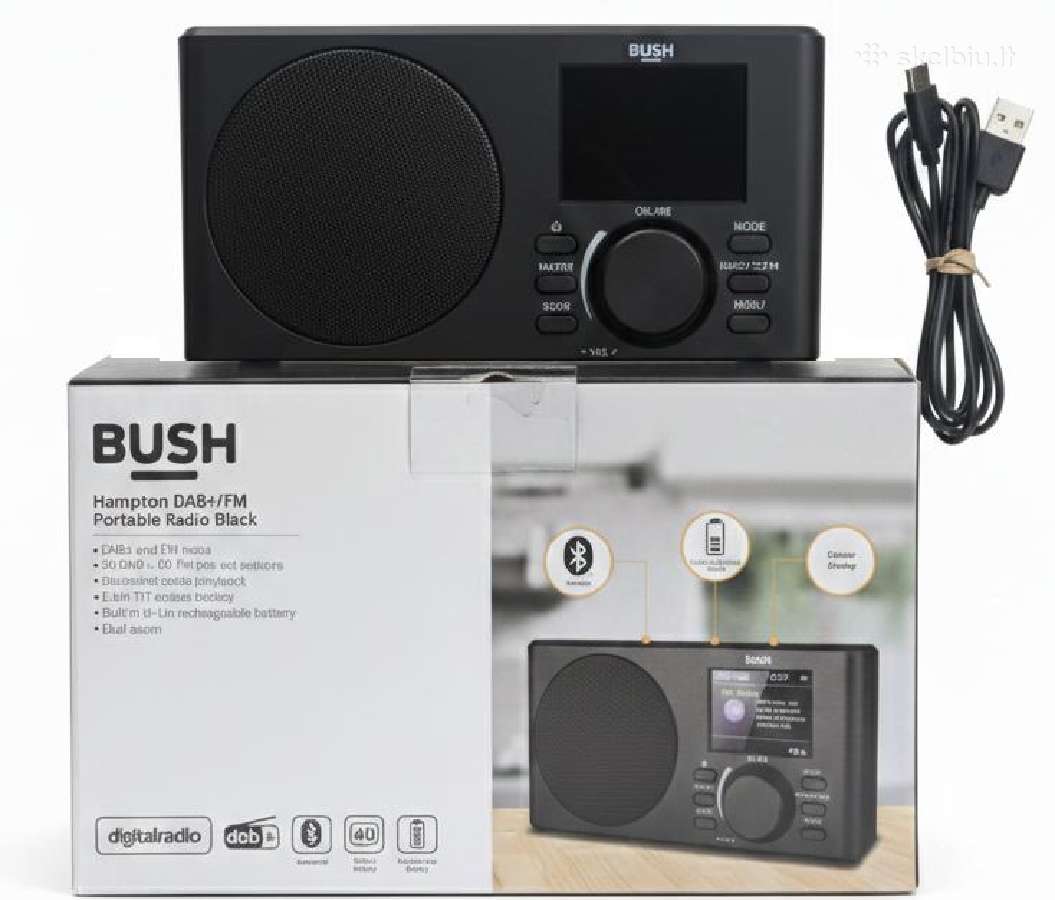 Nešiojamas radijas su žadintuvu Fm Bluetooth Dab+ - nuotraukos Nr. 3