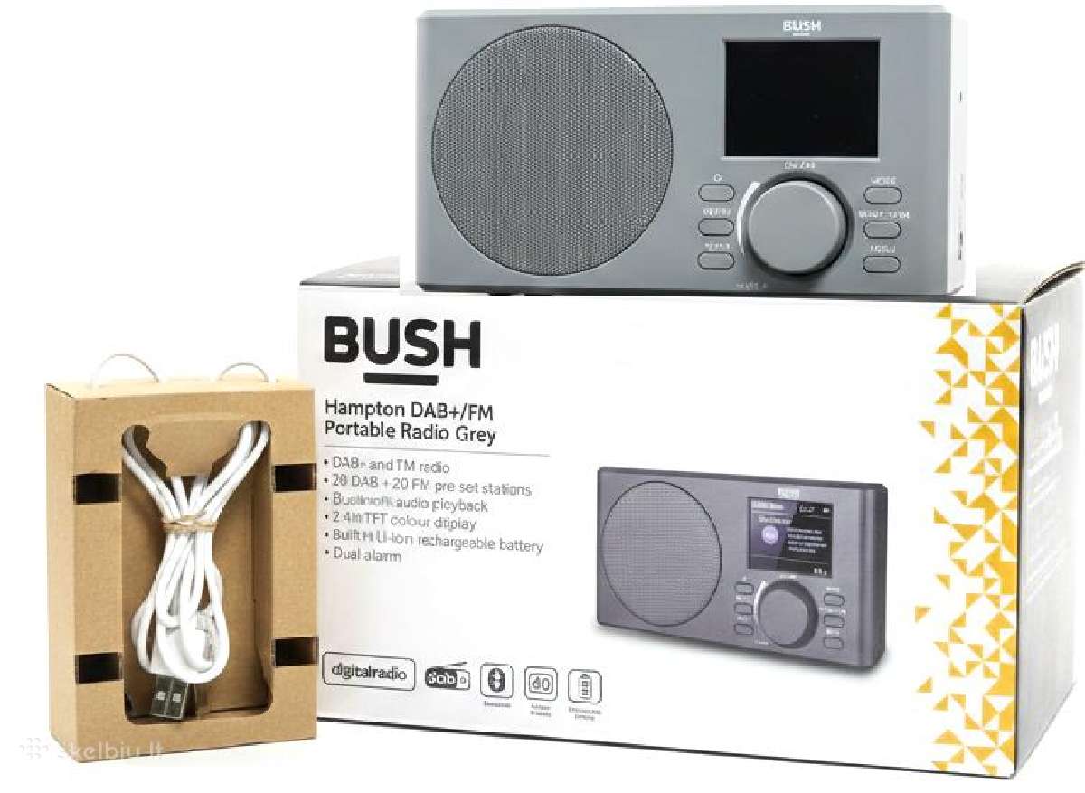 Nešiojamas radijas su žadintuvu Fm Bluetooth Dab+ - nuotraukos Nr. 4