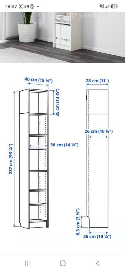 Ikea Billy knygų spinta su paaukštinimu - nuotraukos Nr. 4