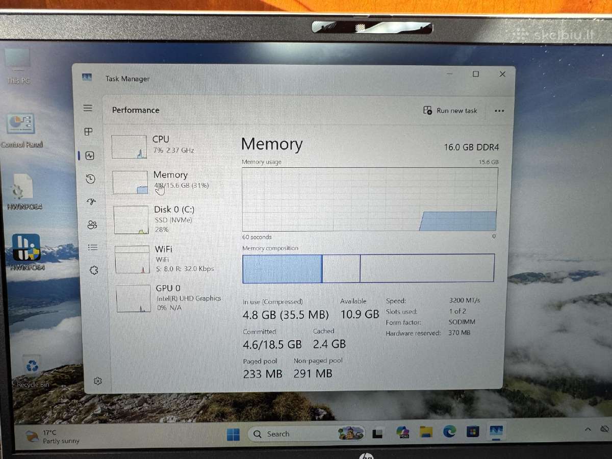 Hp Probook 440 G10 i5-1335u/16gb RAM/512gb SSD - nuotraukos Nr. 7