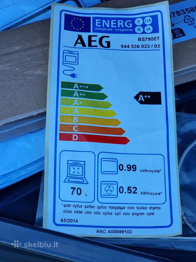 Nauja Aeg Bs7900t su garais Matinė +garantija - nuotraukos Nr. 20