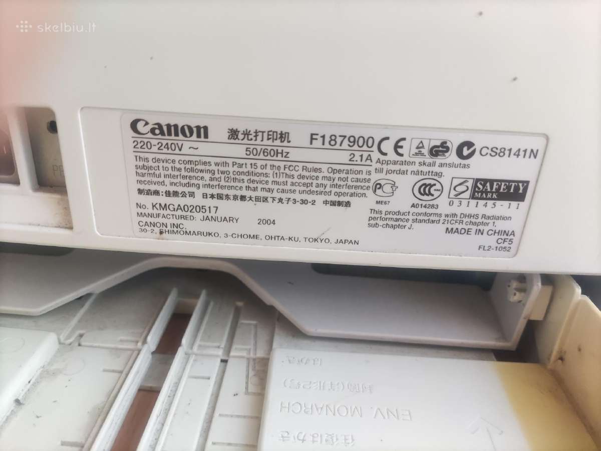 Lazerinis spausdintuvas Canon Lbp 3200 - nuotraukos Nr. 3