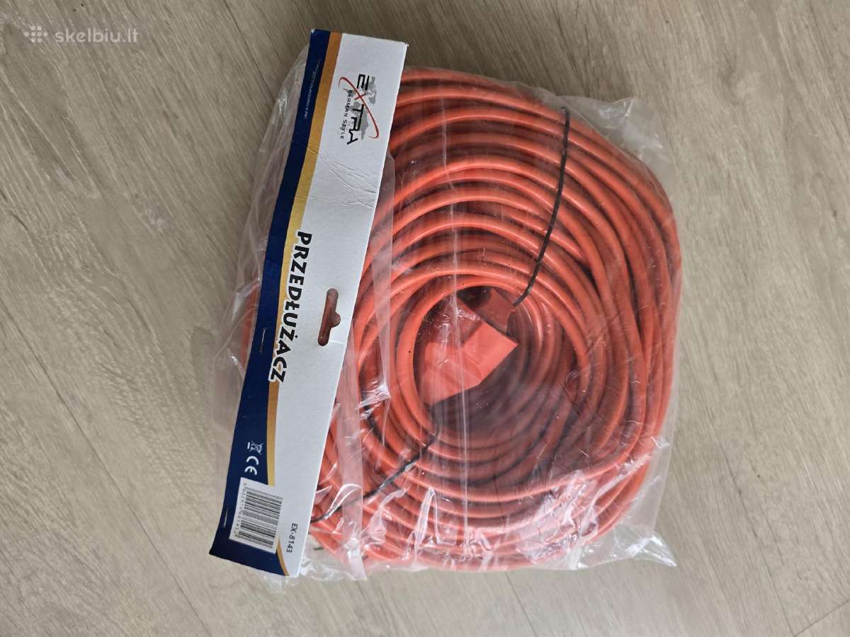 Oranžinės spalvos elektros ilgintuvas - nuotraukos Nr. 2