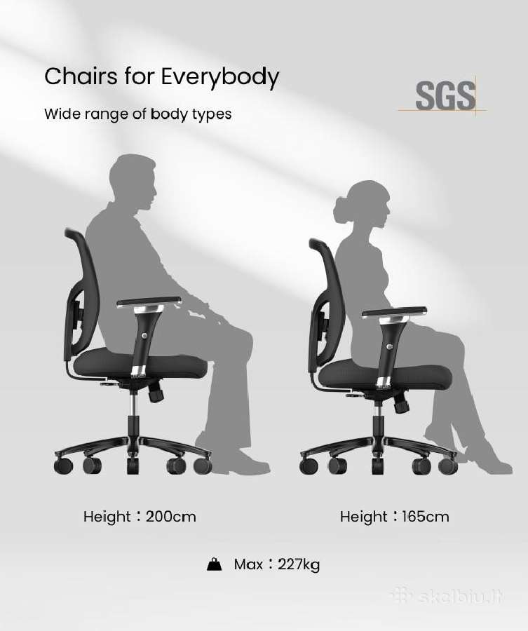 Ergonominės ofiso kėdės - nuotraukos Nr. 3