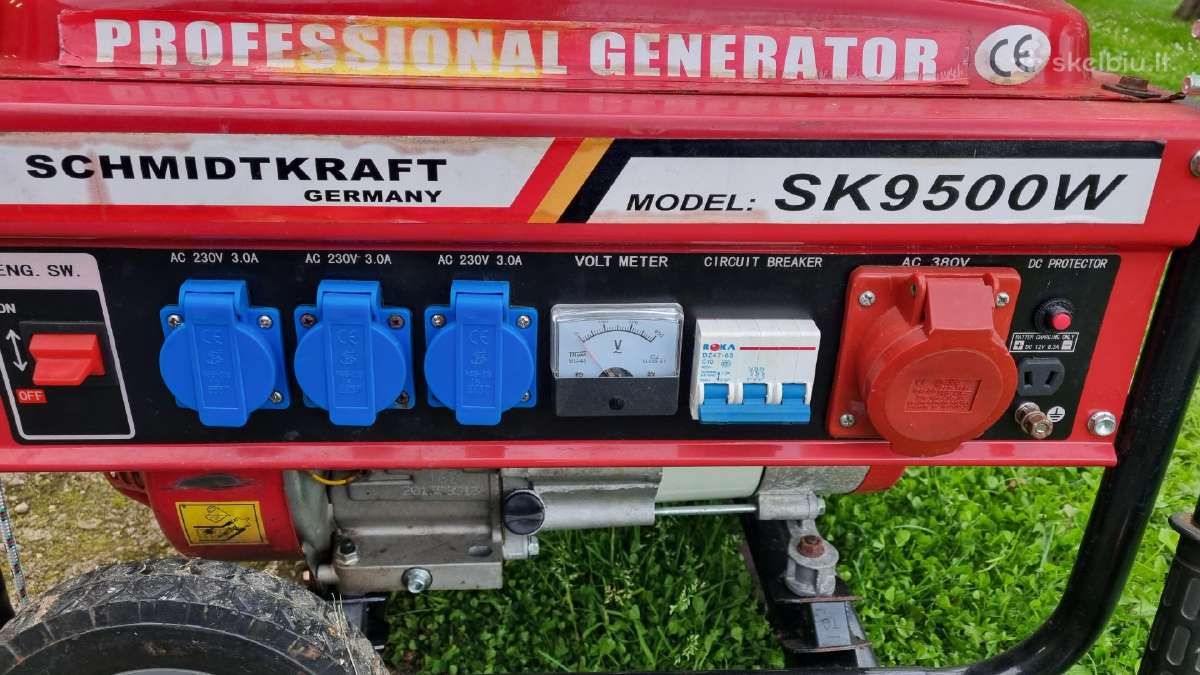 Naudotas benzininis generatorius Schmidcraft 9500w - nuotraukos Nr. 4