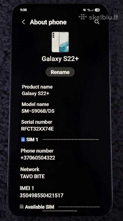 Samsung Galaxy S22+ - nuotraukos Nr. 6