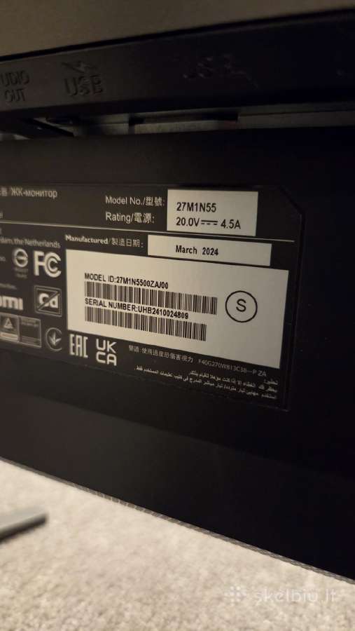 Monitorius 27" Qhd/1440 170hz Gaming - nuotraukos Nr. 4