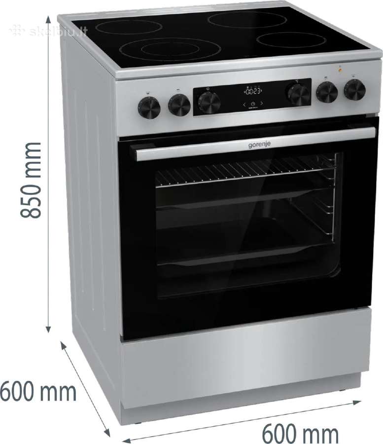Nauja Gorenje 60 cm elektrinė viryklė 71l - nuotraukos Nr. 4