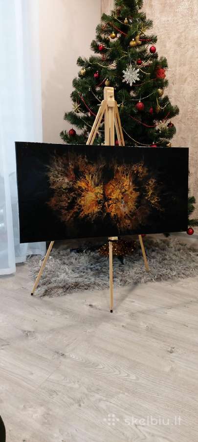 Rankų darbo lietas paveikslas 100x50cm - nuotraukos Nr. 3
