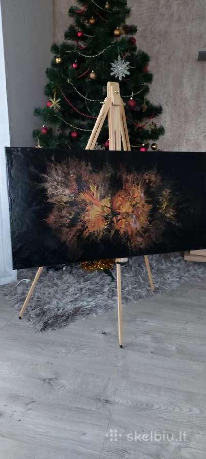 Rankų darbo lietas paveikslas 100x50cm - nuotraukos Nr. 5