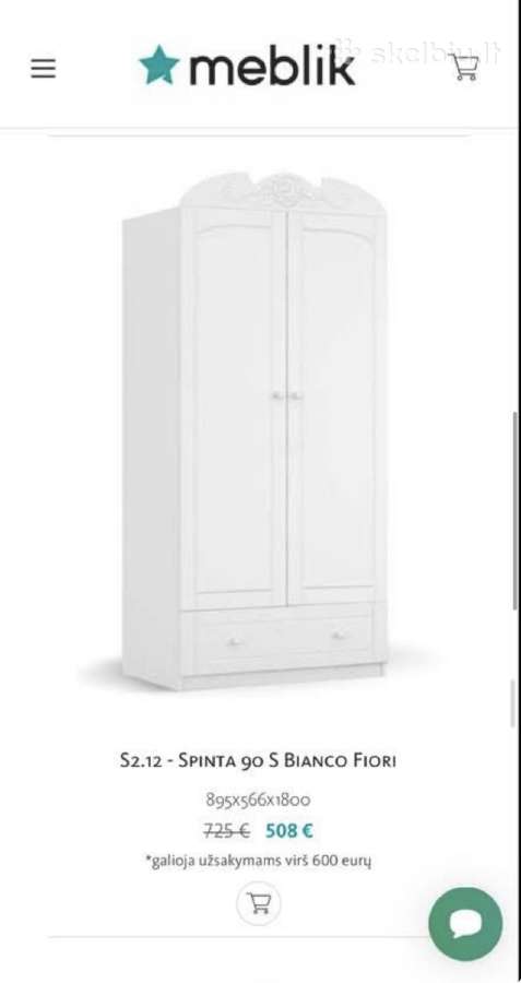 Parduodamos dvi Meblik spintos, 180*90cm - nuotraukos Nr. 3