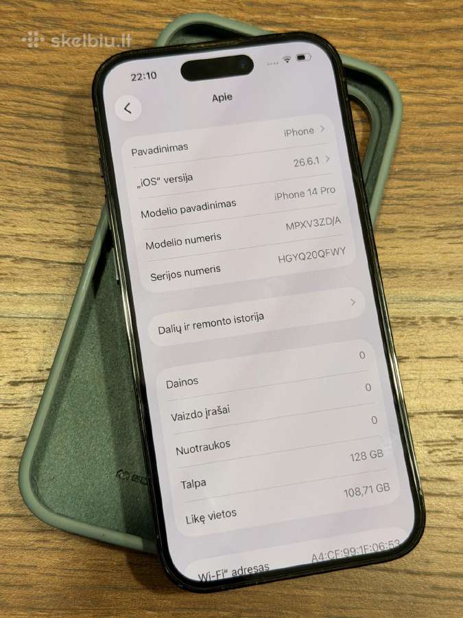 iPhone 14 pro 128gb - nuotraukos Nr. 7